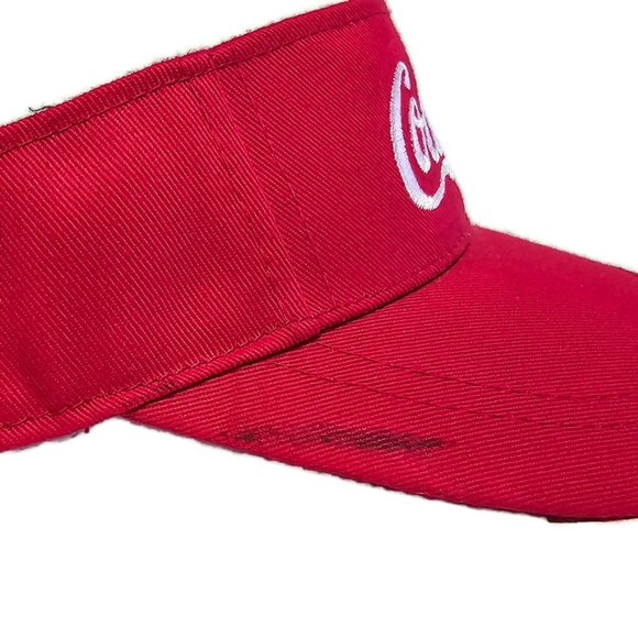 Caps Hats Snapbacks Red Coca Cola Branded Visor Recycled Bottles, - Picture 8 of 14